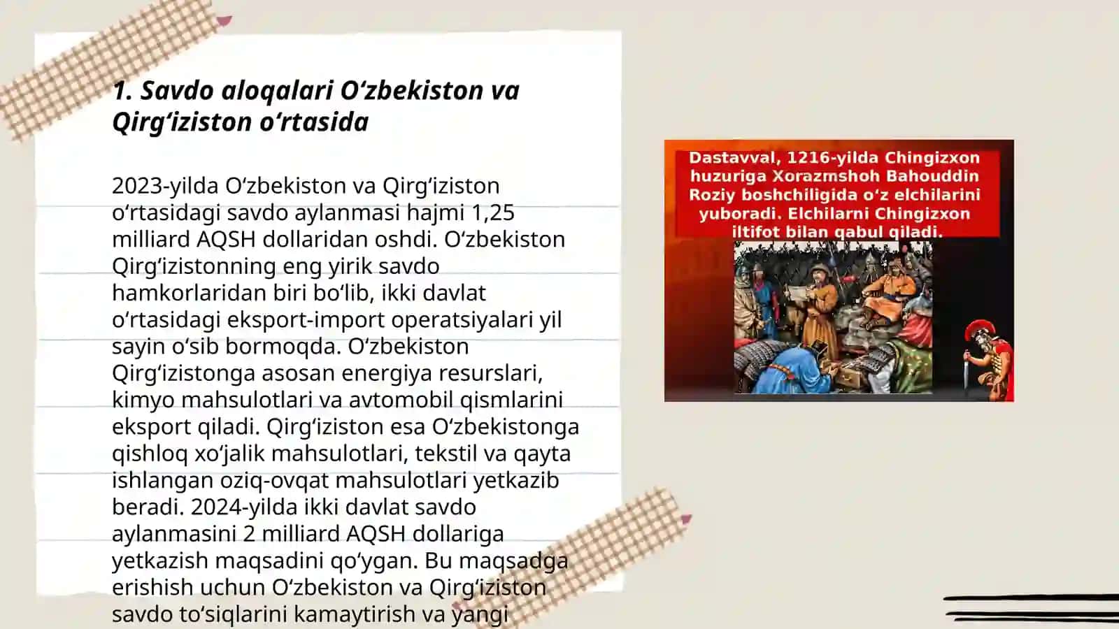 Oʻzbekiston va Qirgʻiziston munosabatlari 3