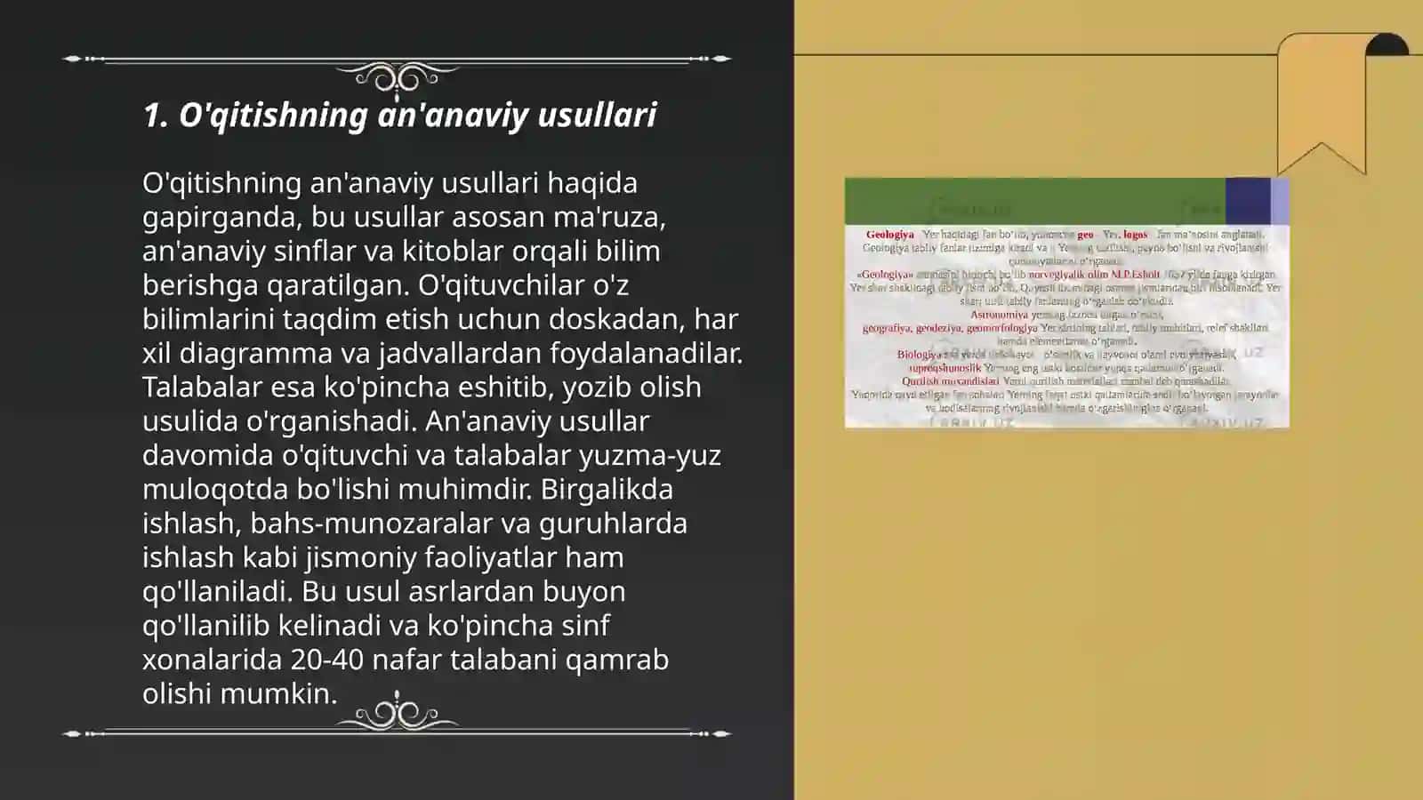 O'qitishning an'anaviy va interaktiv uslublari 3