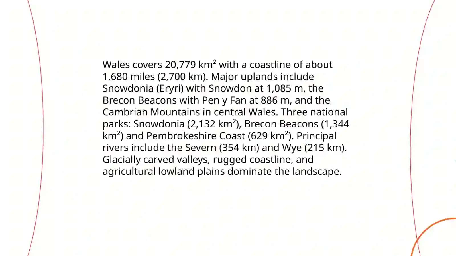 Wales (Geographical position, history, art, culture, customs) 3