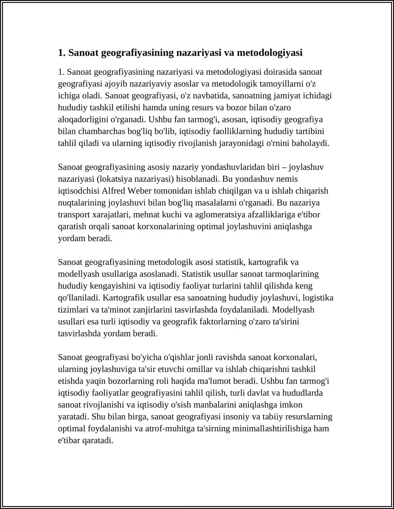 DUNYO SANOAT GEOGRAFIYASI 3