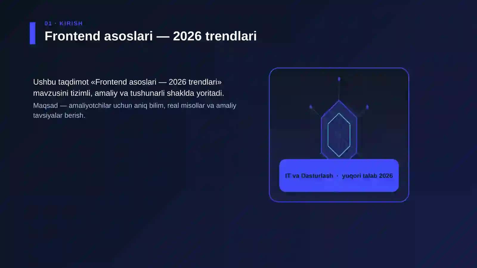 Frontend asoslari — 2026 trendlari 3