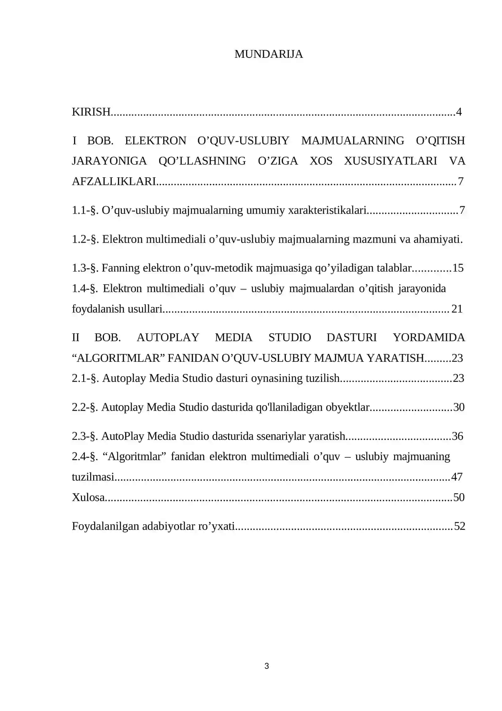 Algоritmlar fanidan multimediali elektrоn o’quv-uslubiy majmua yaratish 3