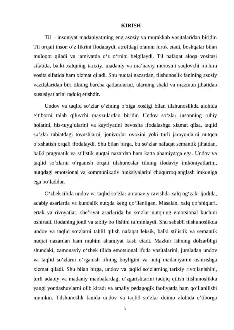 Undov va taqlid so‘zlarning o‘rganilishi 3