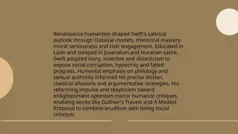 Renaissanse in English literature. Jonathan Swift. 3