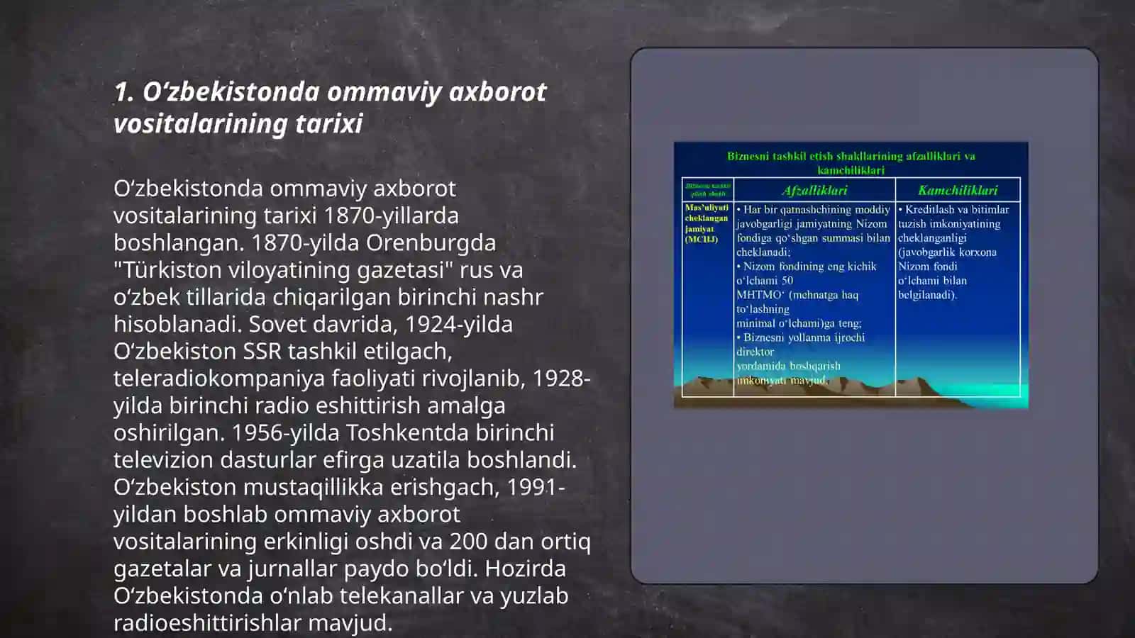 Oʻzbekistonda ommaviy axborot vositalarining oʻrni 3