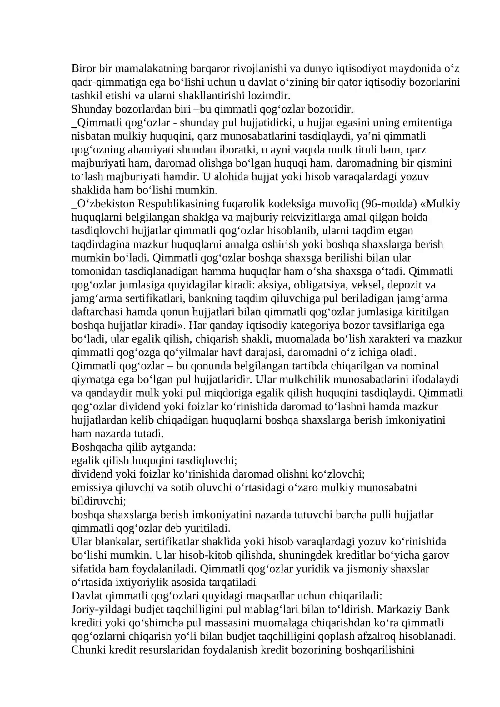 Moliya bozorlari va institutlari 3