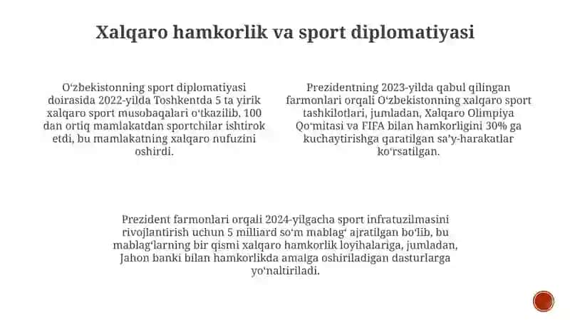 Xalqaro hamkorlik va sport diplomatiyasi 3