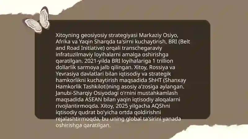 Xitoyning geosiyosiy yuksalishi va, Bir makon, bir yo'l tadhabbusi 3