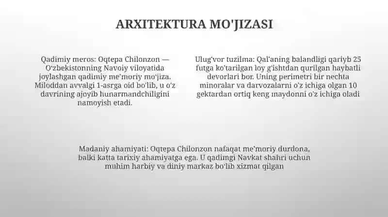 Oqtepa Chilonzon 3