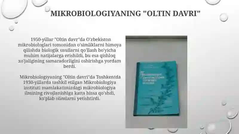 Mikrobiologiyada Oʻzbek olimlarining roli 3