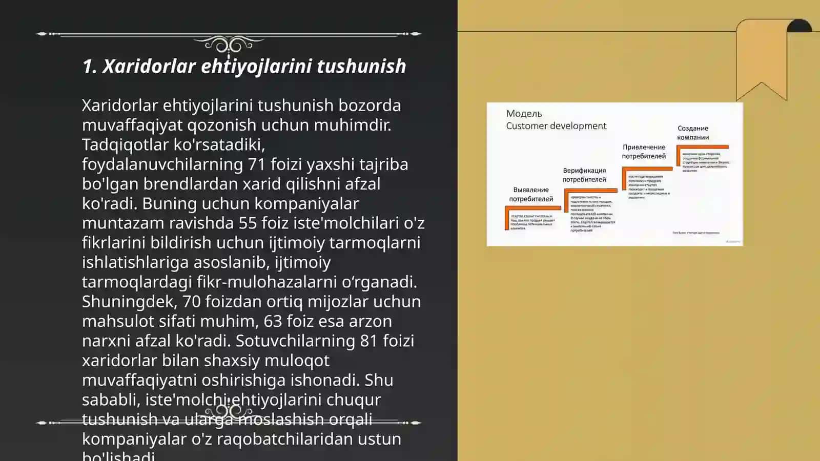 Xaridorlarga va Sotuvchilarga tasir etish uslublari 3