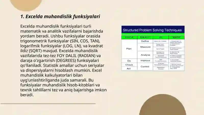 Excelda muhandislik funksiyalari 3