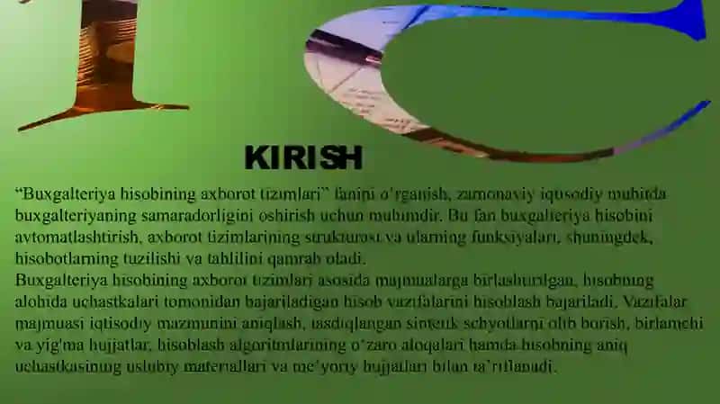 “BUXGALTERIYA HISOBINING AXBOROT faniga kirish 3