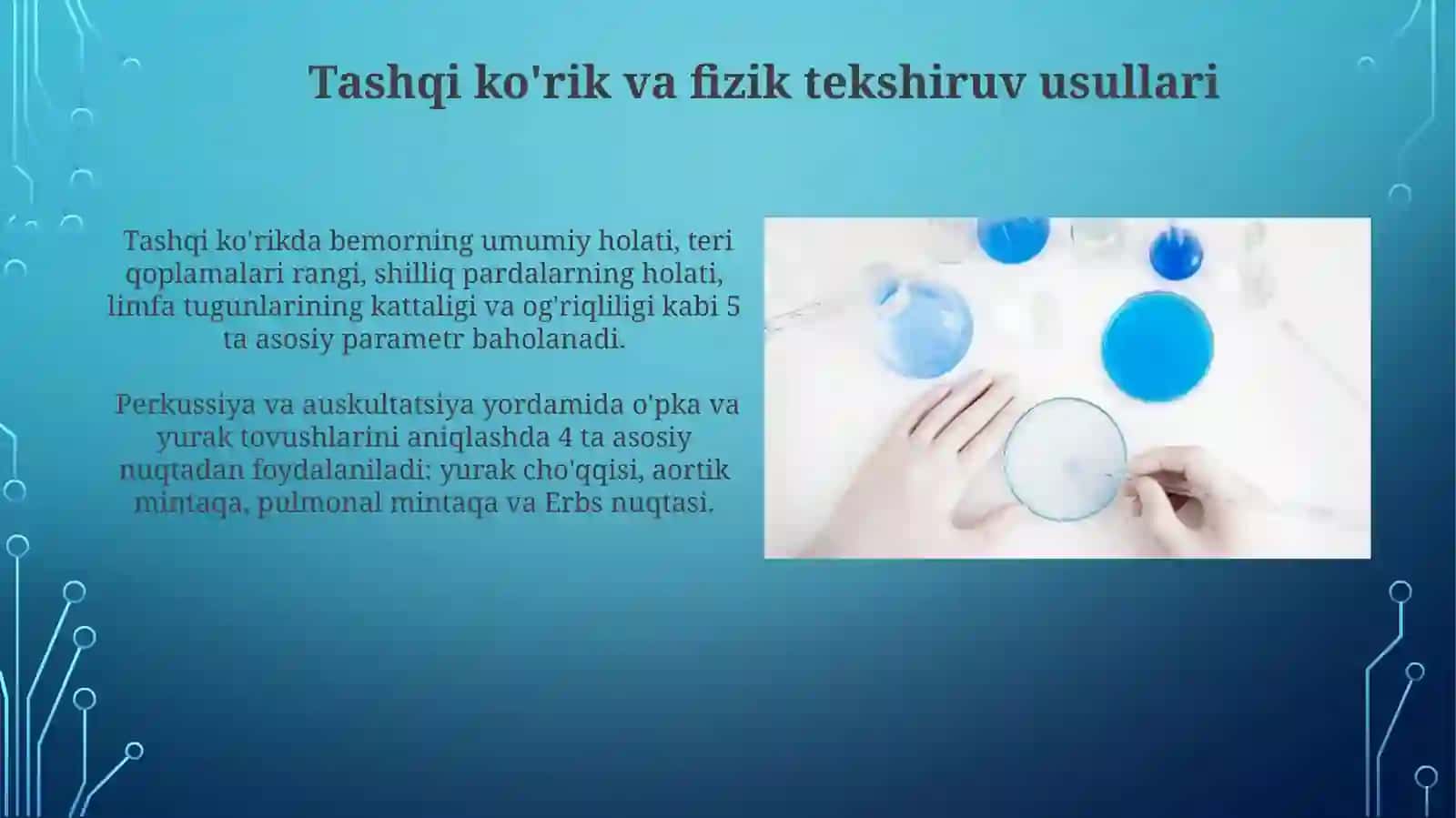 Bemorni klinik tekshirish tamoyillari Bemorlarni laborator va instrumentlar tekshirish usullari 3