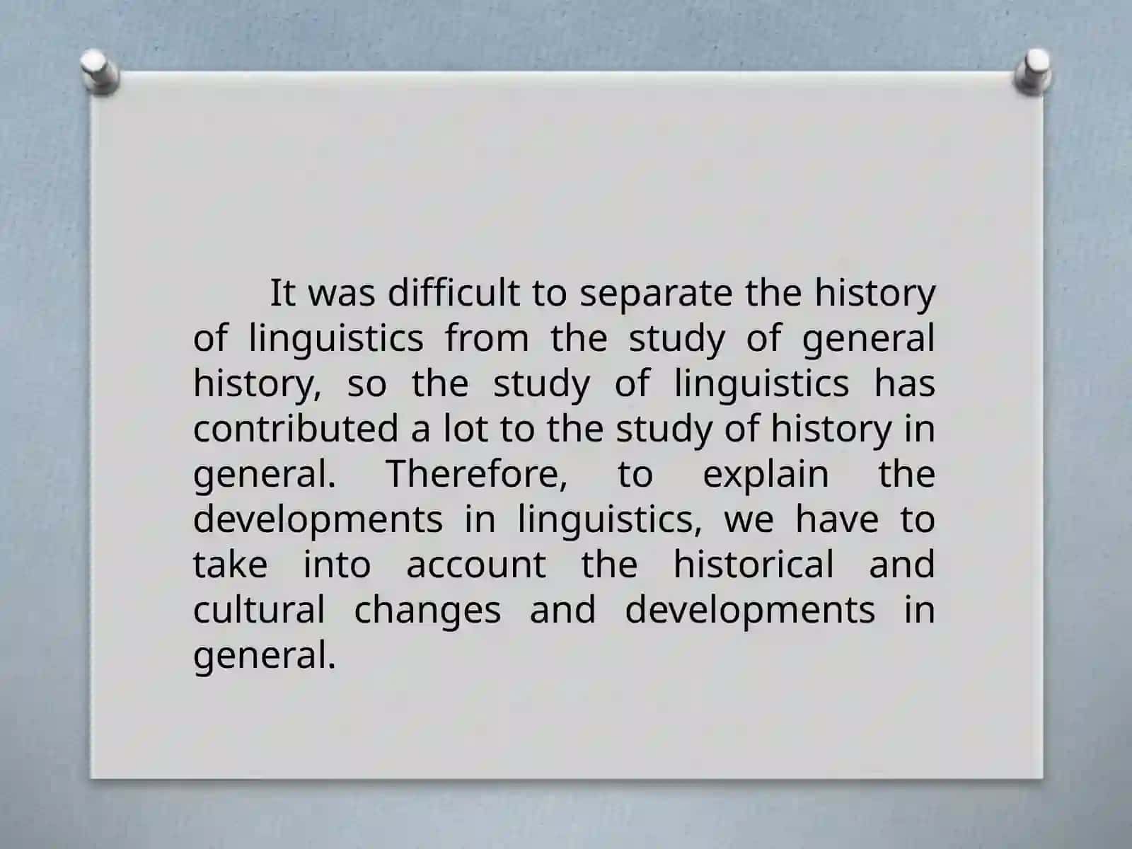 History of Linguistics 3