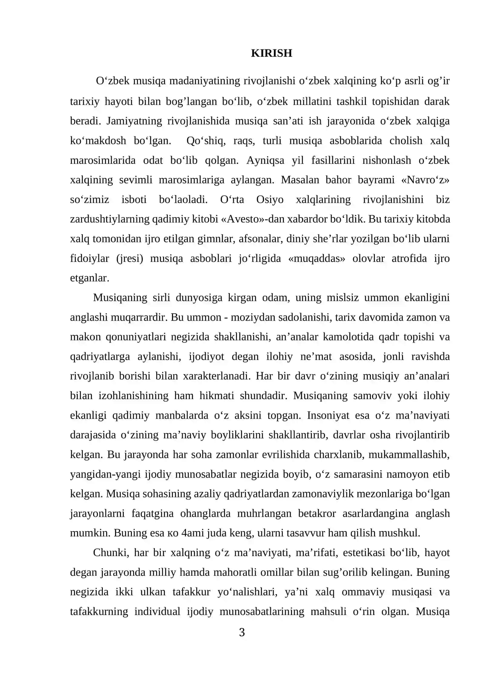 O‘zbek musiqali dramasi rivojlanish bosqichi 3