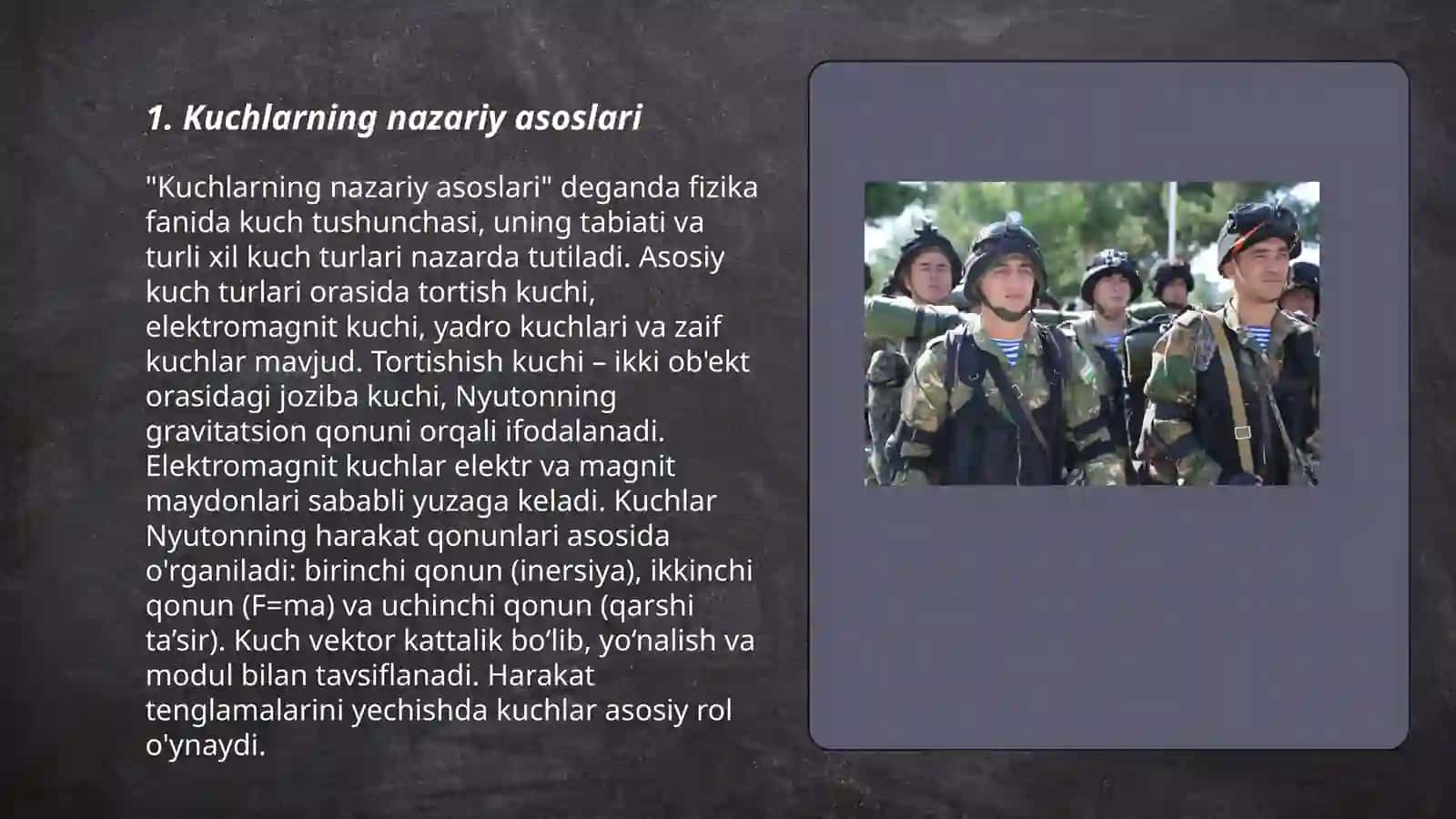 Kuchlarning nazariy asoslari 3
