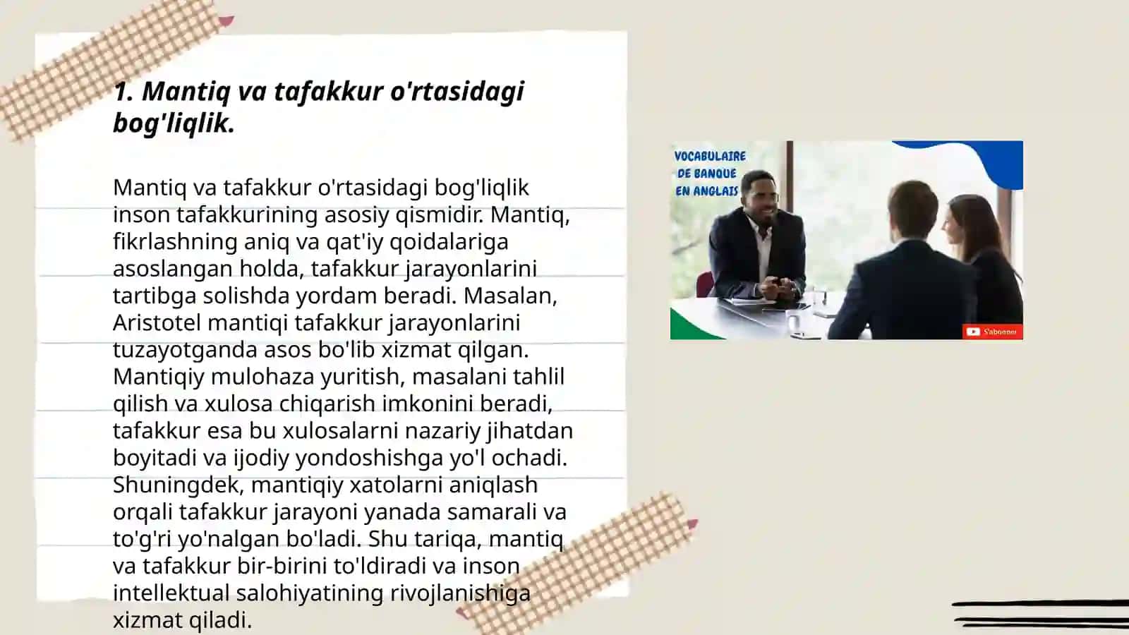 Mantiqni o'rganishning axamiyati 3