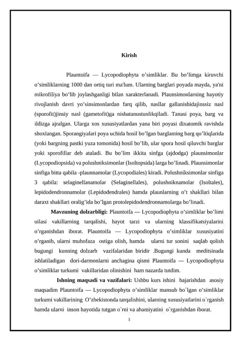 PLAUNTOIFA O’SIMLIKLAR BO’LIMI 3