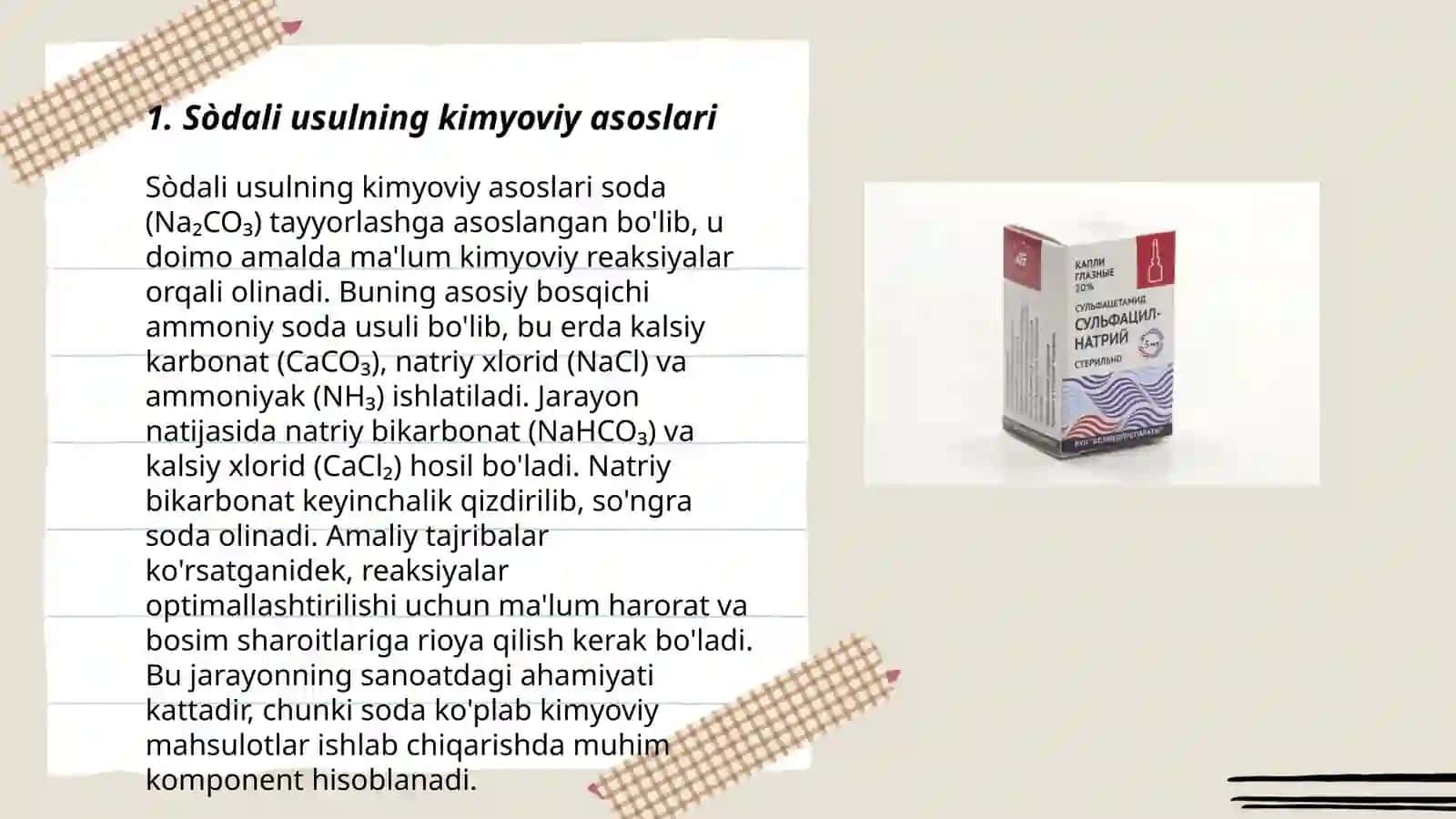 Sòdali usulda òyuvchi natriyni olish 3