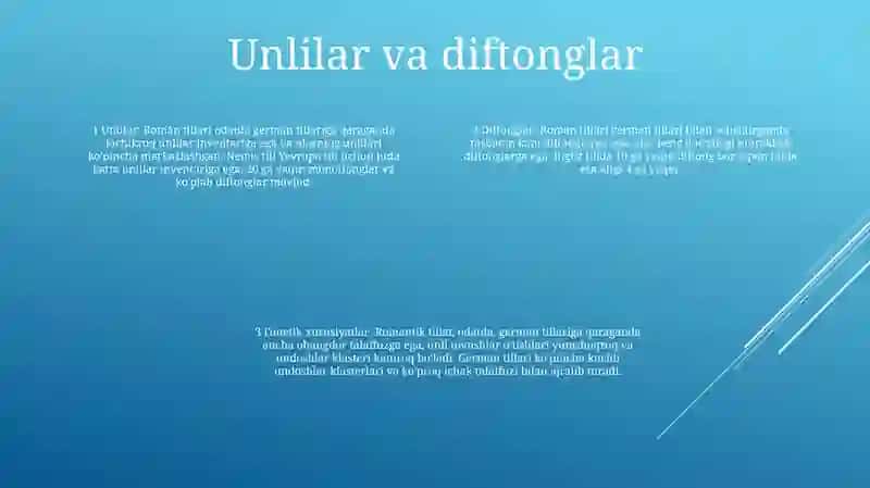 Phonetic Features Of Romance And Germanic Languages 3