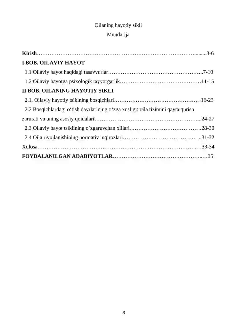 Oilaning hayotiy sikli 3