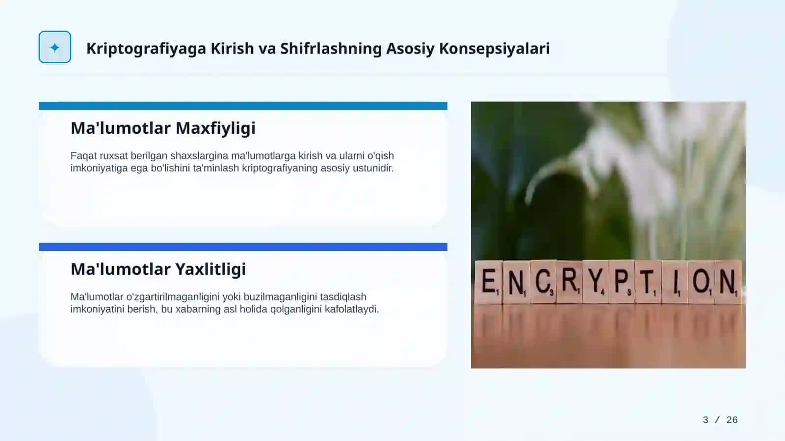 Simmetrik va Assimetrik Shifrlashga Kirish 3