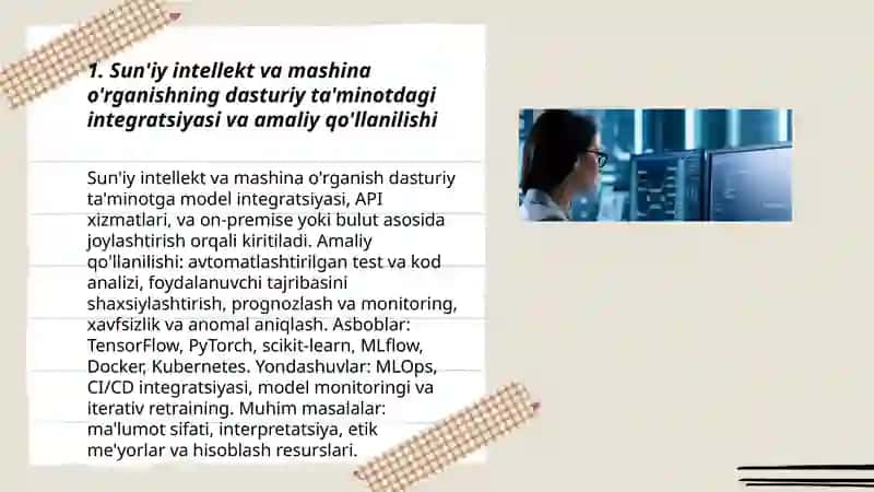 Dasturiy ta’minotning zamonaviy rivojlanish yo‘nalishlari va ularning amaliy qo‘llanilishi 3