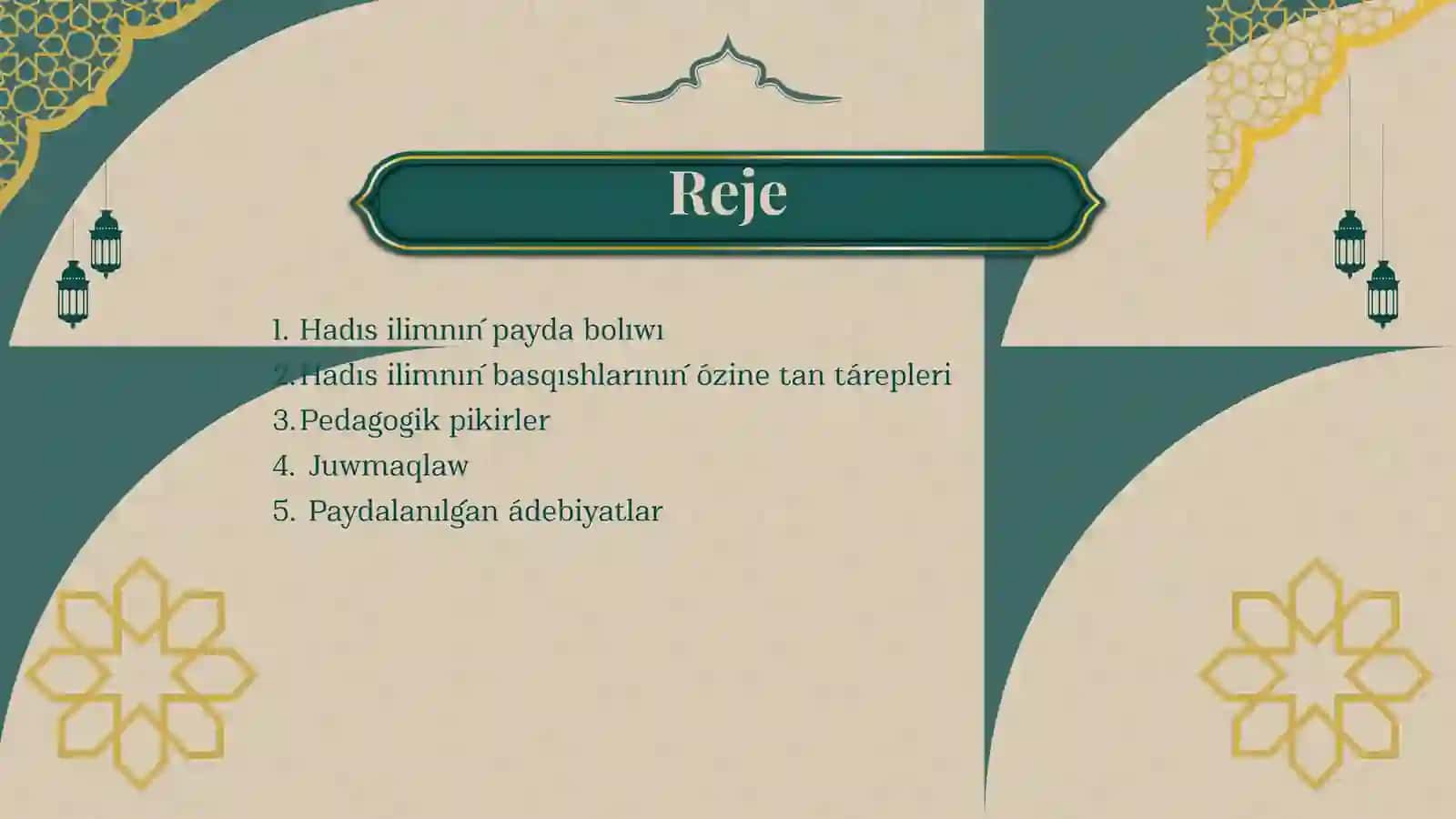 Hadis ilimnıń payda bolıwı hám rawajlanıwı 3