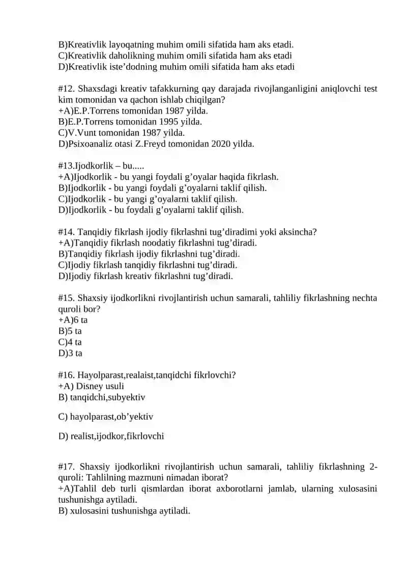 Kreativ fikrlash 3