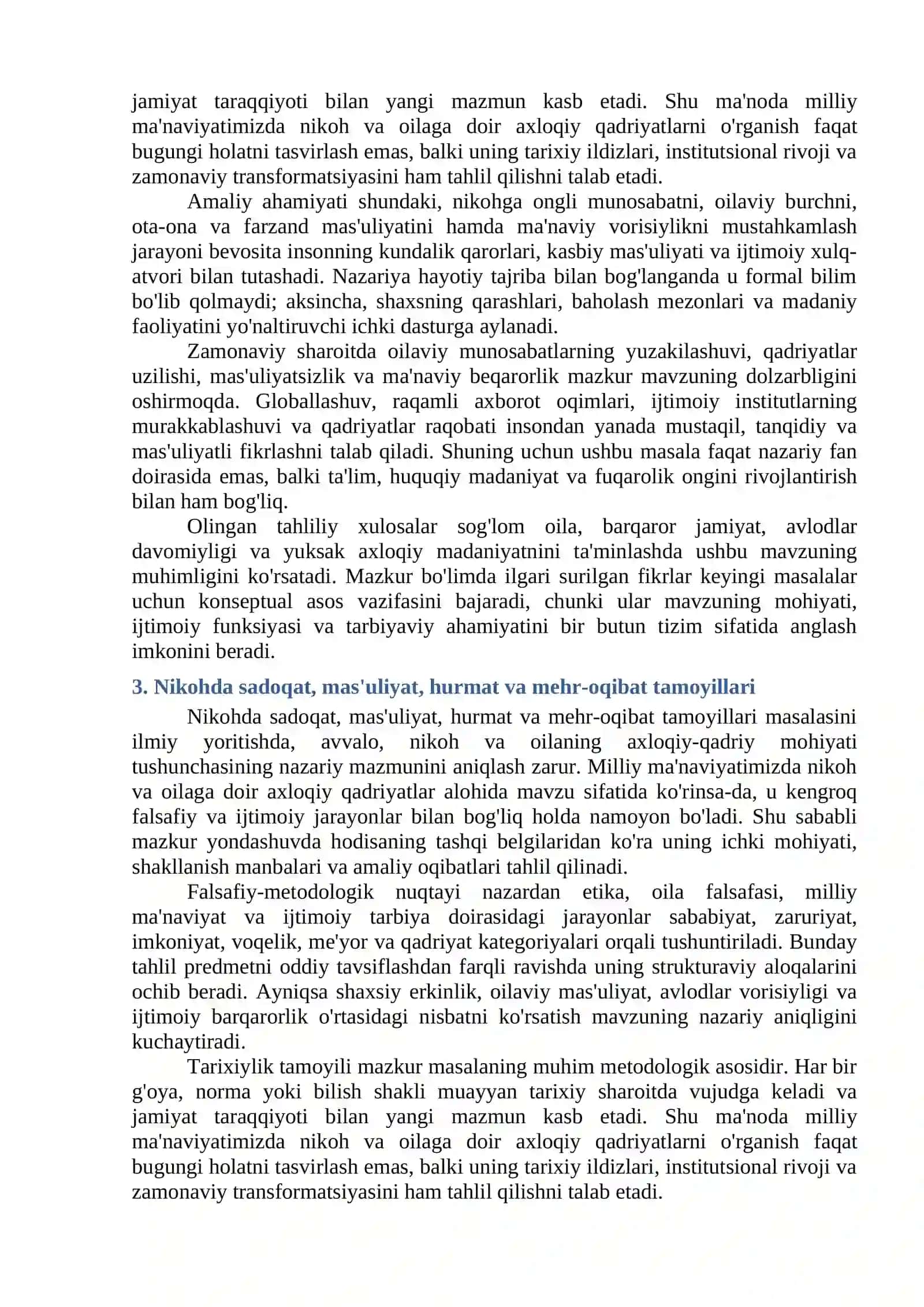 Nikoh va oilaga doir axloqiy qadriyatlar 3
