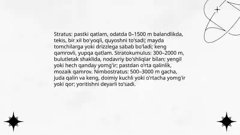 Quyi yarust qatlamli quyi yarustli bulutlar 3