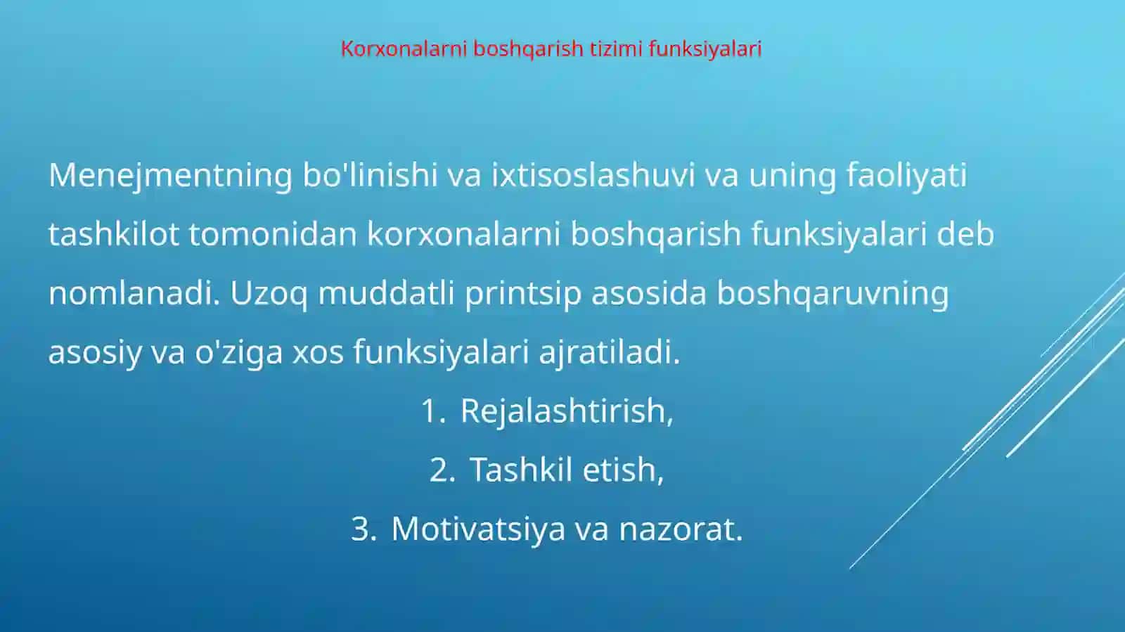 Qurilish kompaniyasining boshqaruv tuzilishi 3