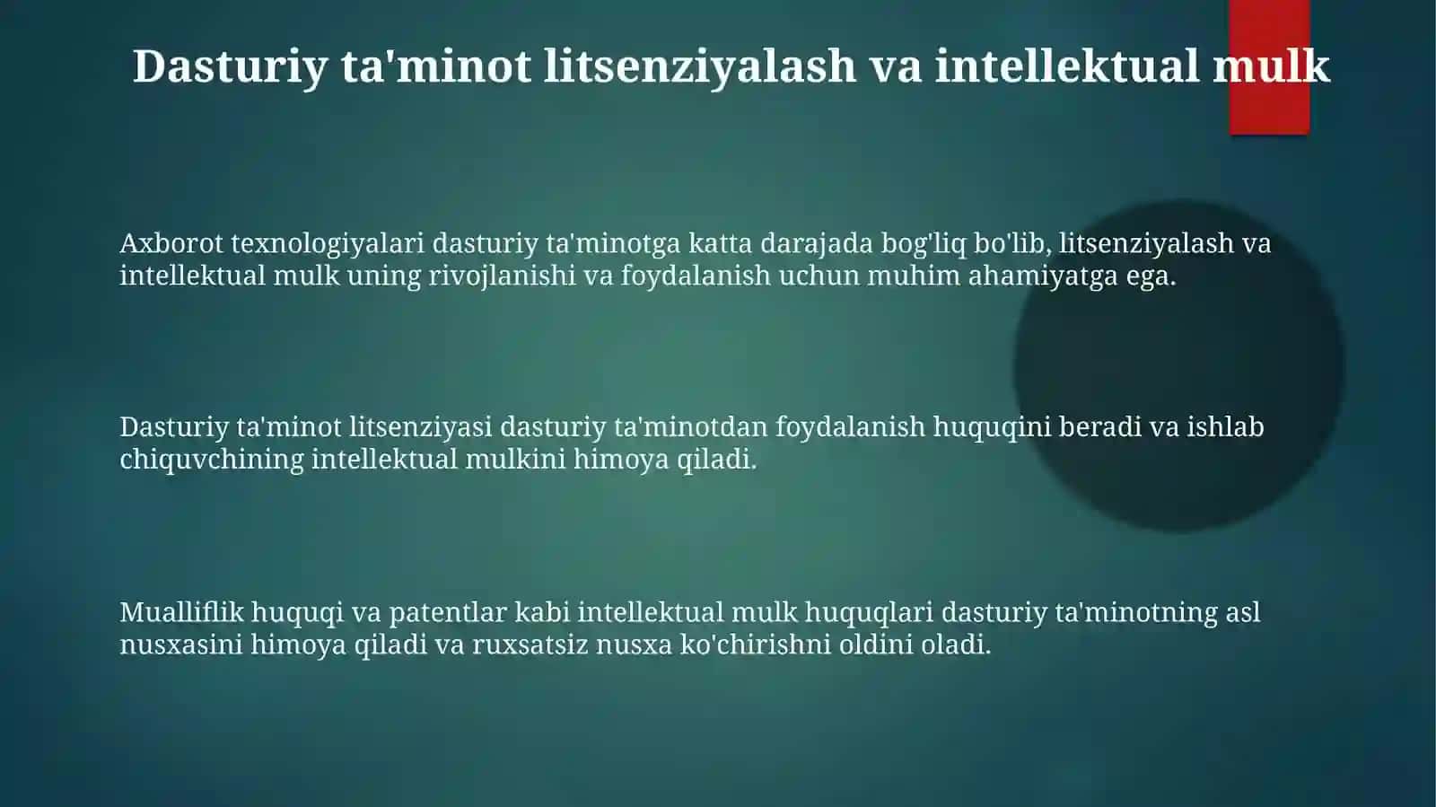 Axborottexnologiyalarningdasturiytaʼminoti 3