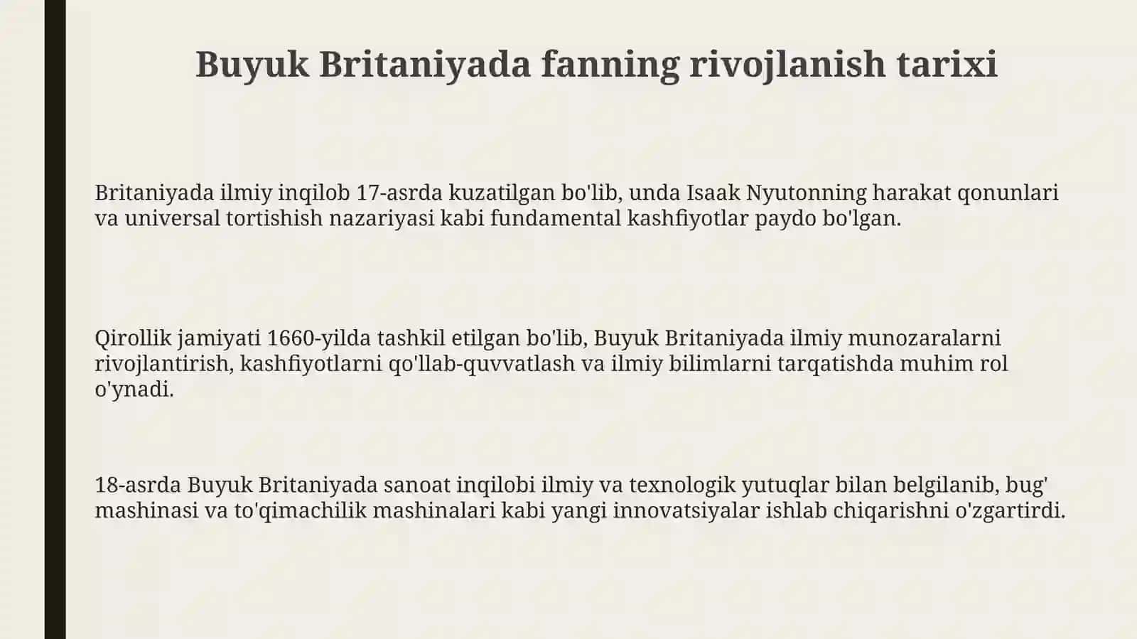 Buyuk Britaniyada ilm-fan tarixi 3
