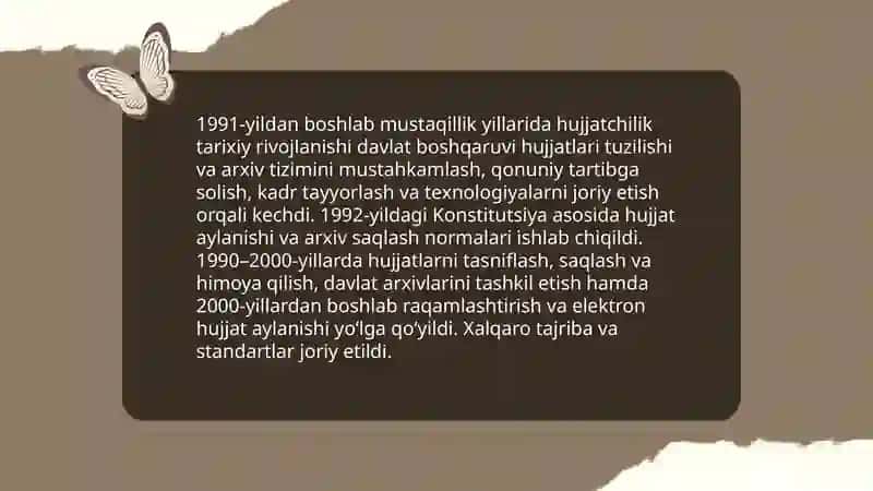 Mustaqillik yillarida hujjatchilik 3