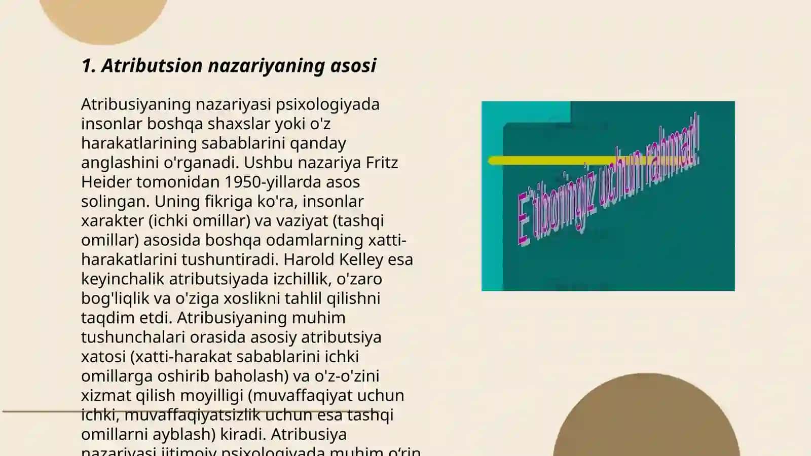 Atributsion nazariya (Din psixologiyasida) 3