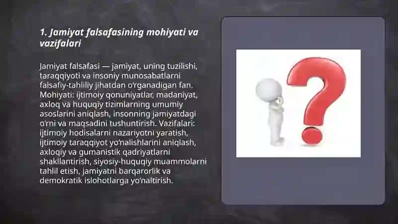 Jamiyat falsafasi 3