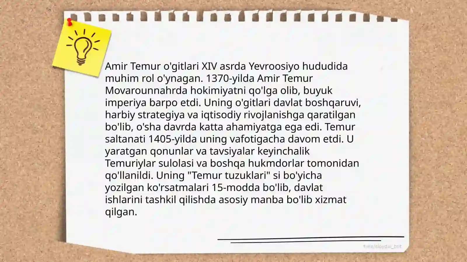 Amir Temur o'gitlarining tarbiyaviy ahamiyati 3