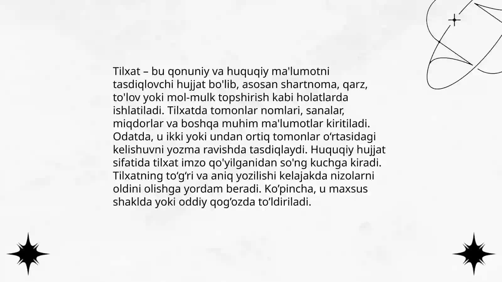 Tilxat va tilxat turlari 3