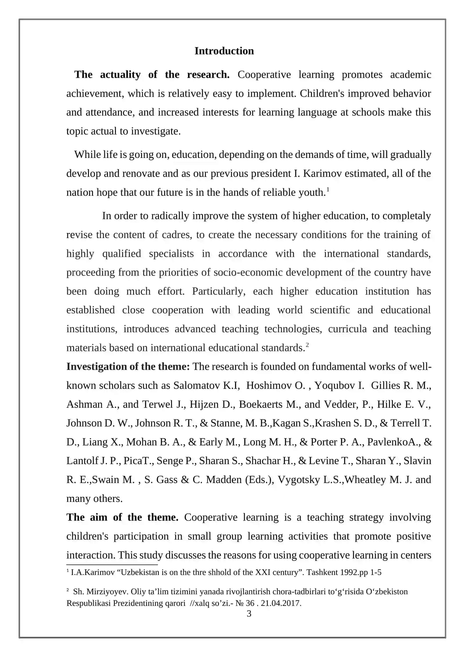Developing cooperative learning in EFL 3
