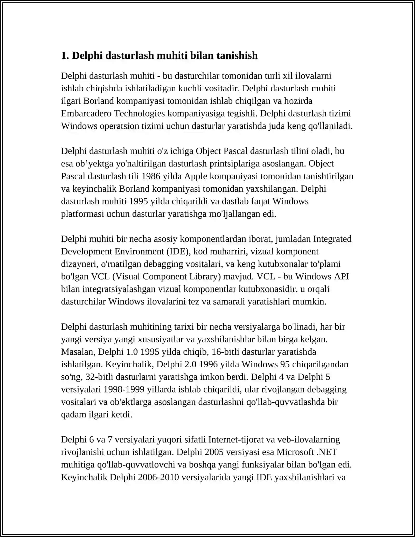 EMBARCADERO RAD STUDIO DELPHI DASTURLASH MUHITIDA AUDIO PLAYER ILOVASINI YARATISH 3