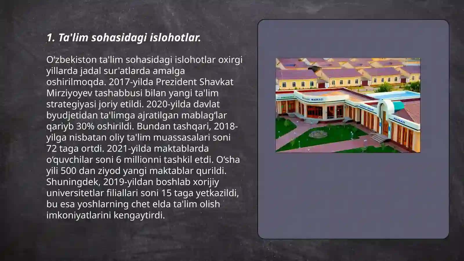 Ta'lim sohasidagi islohotlar 3