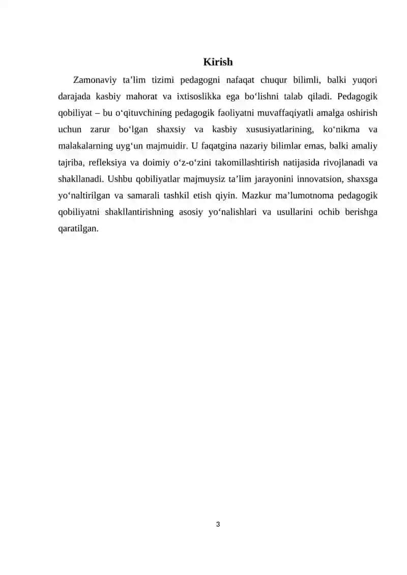 Pedagogik qobiliyatni shakllantirish yoʻllari 3