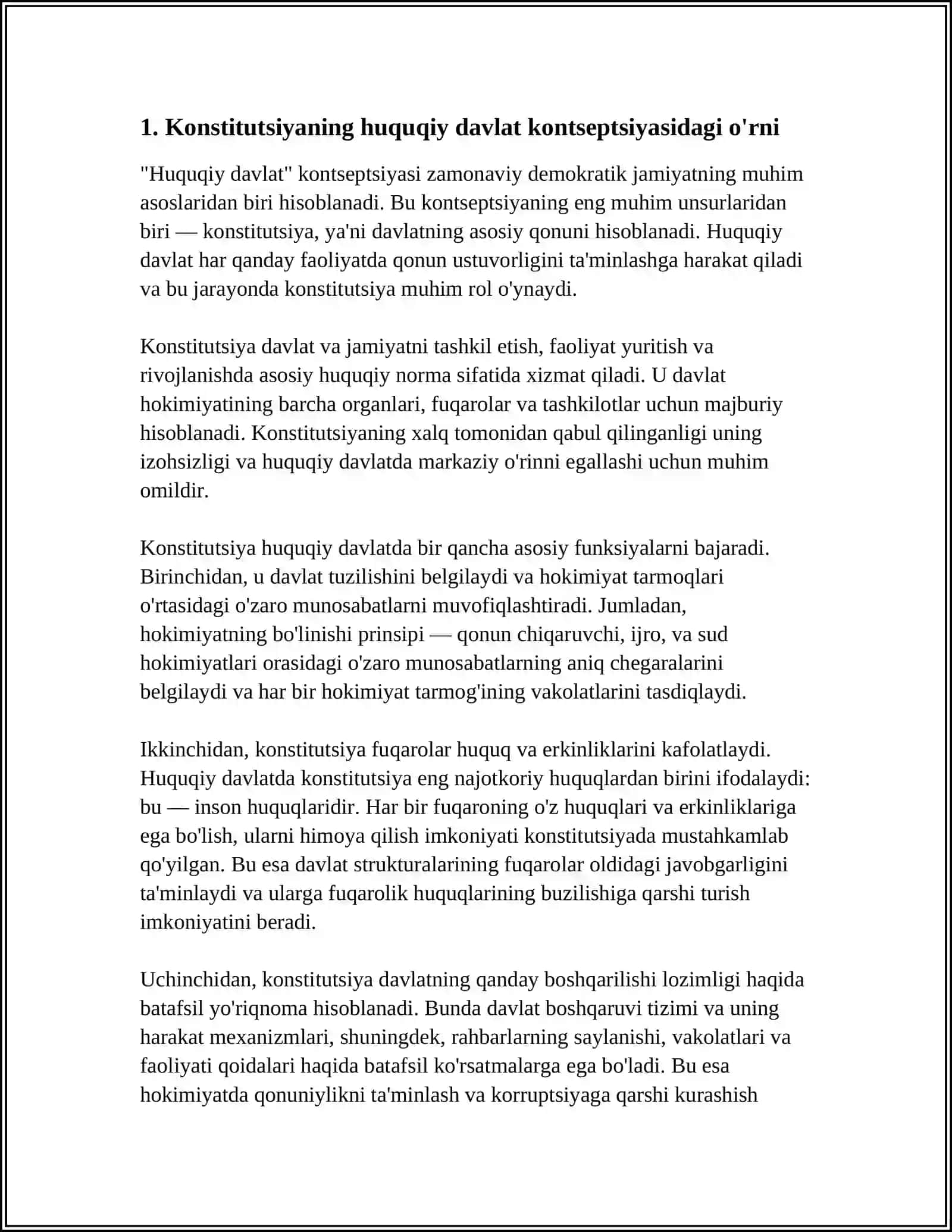 HUQUQIY DAVLATDA KONSTITUTSIYANING ÓRNI 3