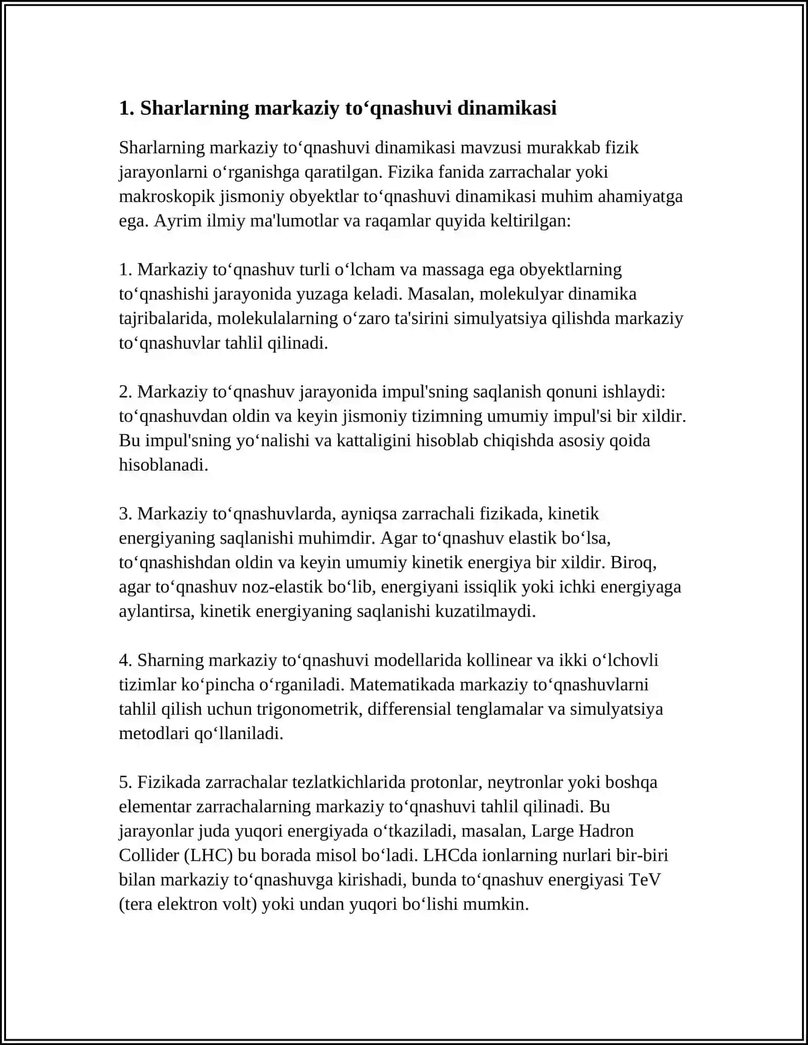 SHARLARNING MARKAZIY TOʻQNASHUVI 3