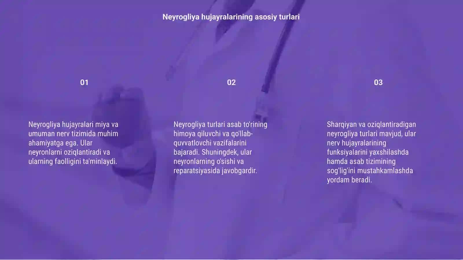 Neyrogliya hujayralarining xillari va funksiyalari 3