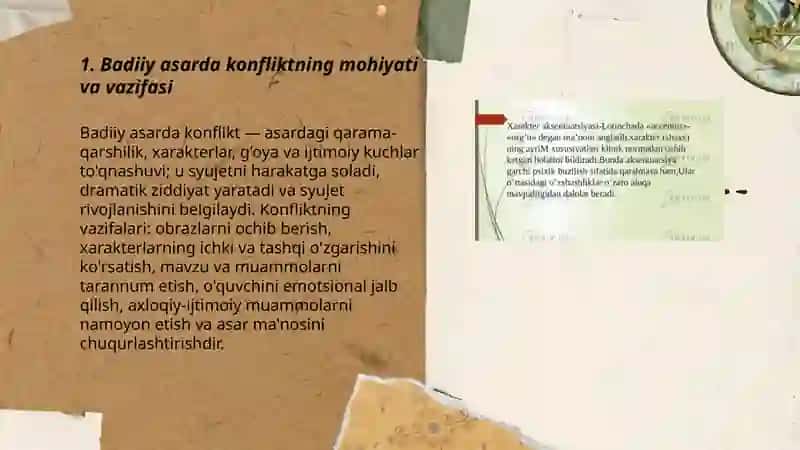 Badiiy asarda konflikt va xarakter 3