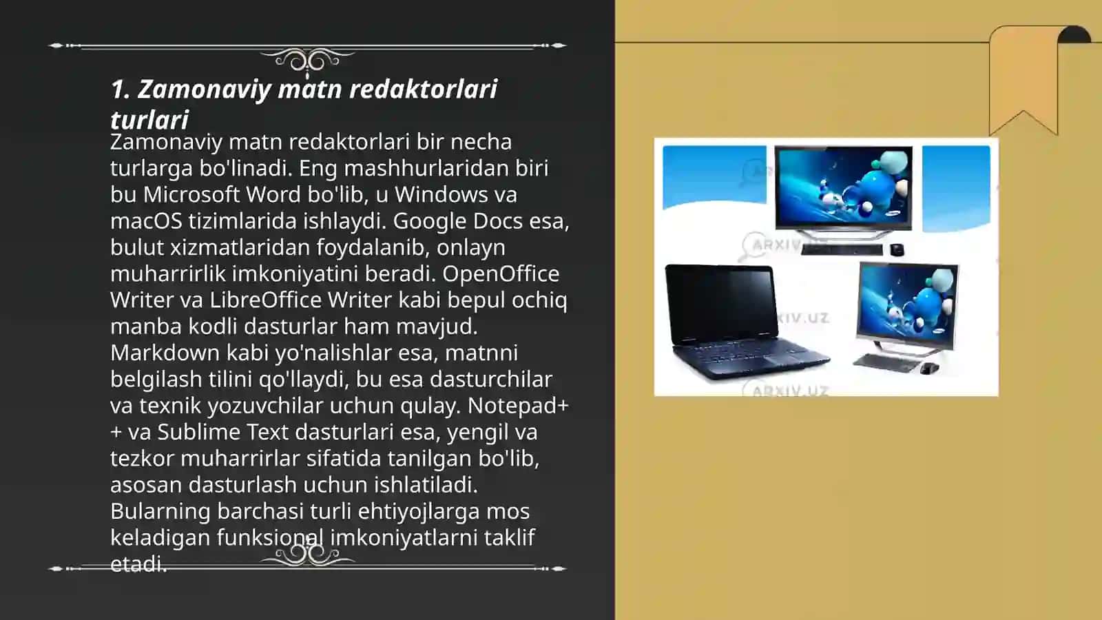 Zamonaviy matn redaktorlari 3