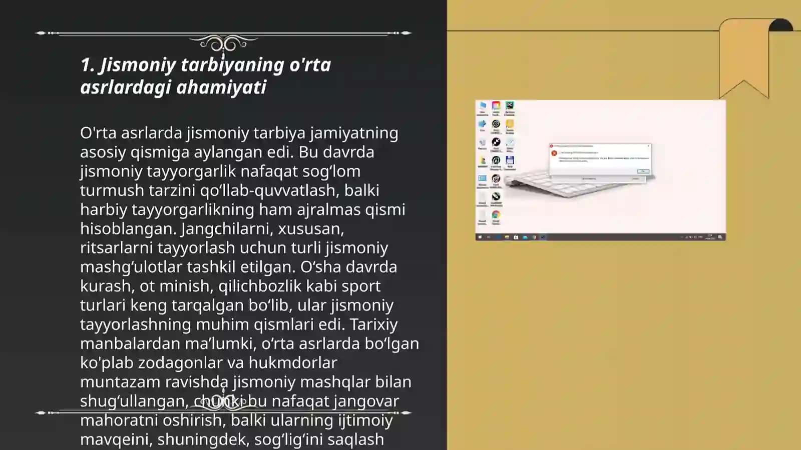Jismoniy tarbiyaning o'rta asrlardagi ahamiyati 3